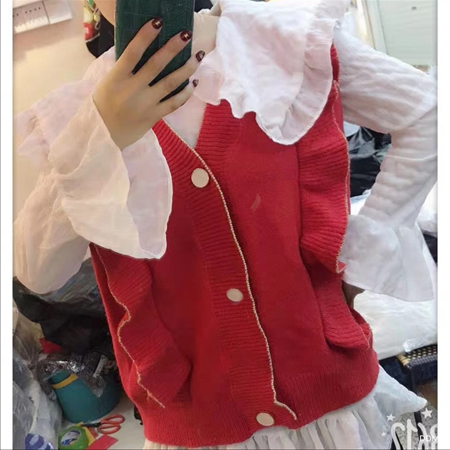 Gilet femme en Mouton cachemire - Ref 3316450 Image 38