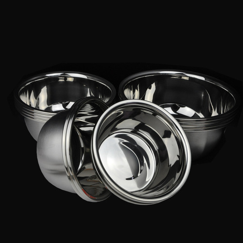 Stainless steel thickened dog bowl pet bowl suitable for large, medium and small dogs, fang'da'fan pet tableware