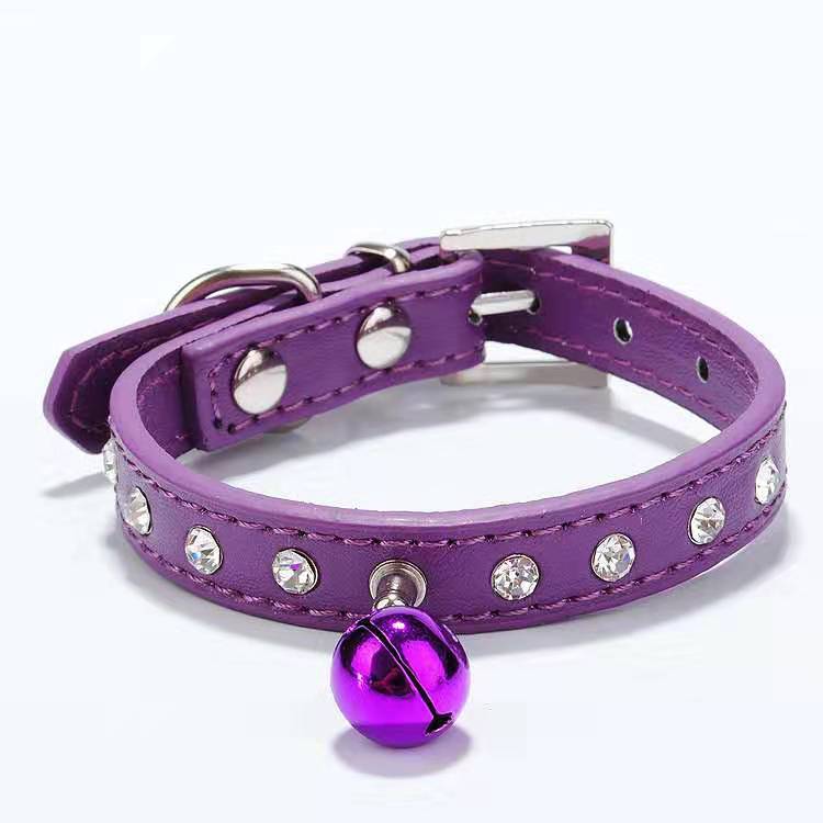 Mascotas collar de campana de diamante perro gato cuerda de tracción Boomerang VIP pequeño perro lindo pecho espalda fábrica directa