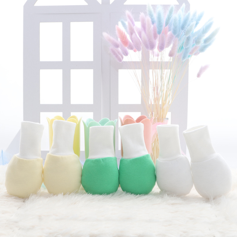 Infant Cotton Glovesborn Children Anti-scratch Gloves Baby Thin Foreign Trade Gloves