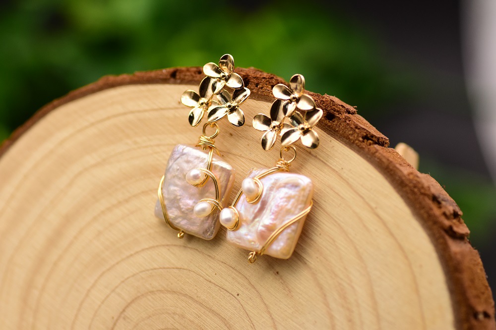 Drop Earrings Classification Simple Style Flower Pearl Drop Earrings 1 Pair