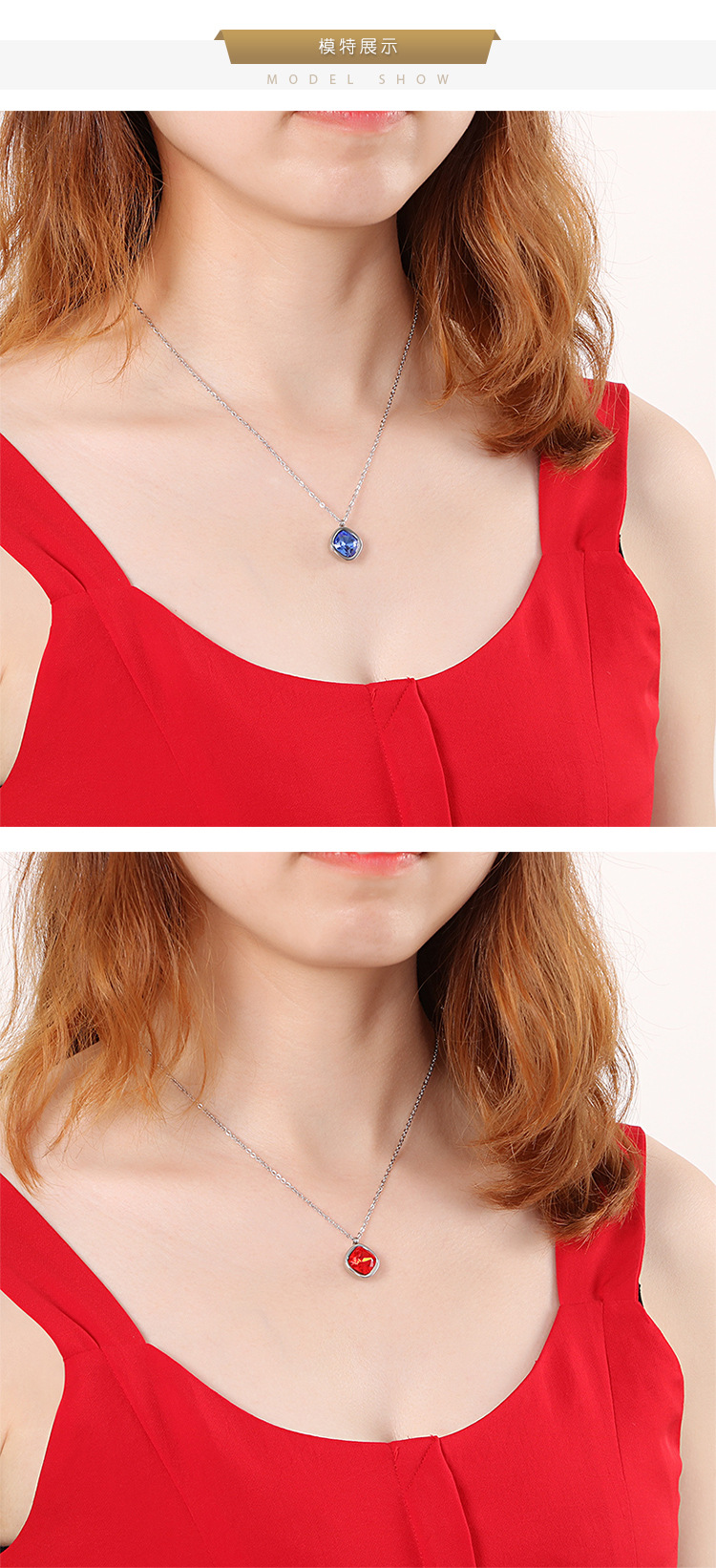 Fashion Style Titanium Steel 18K Gold Plated Fashion Geometric Necklace