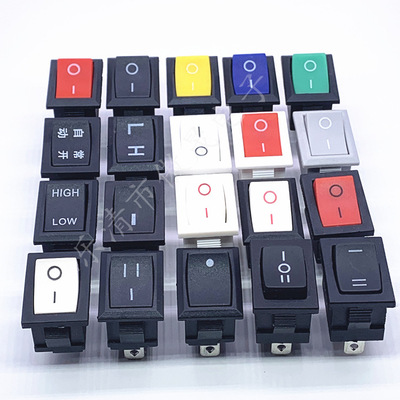 船型開關 翹板電源開關 KCD1-101 船形開關 黑色 2腳2檔 6A/250V