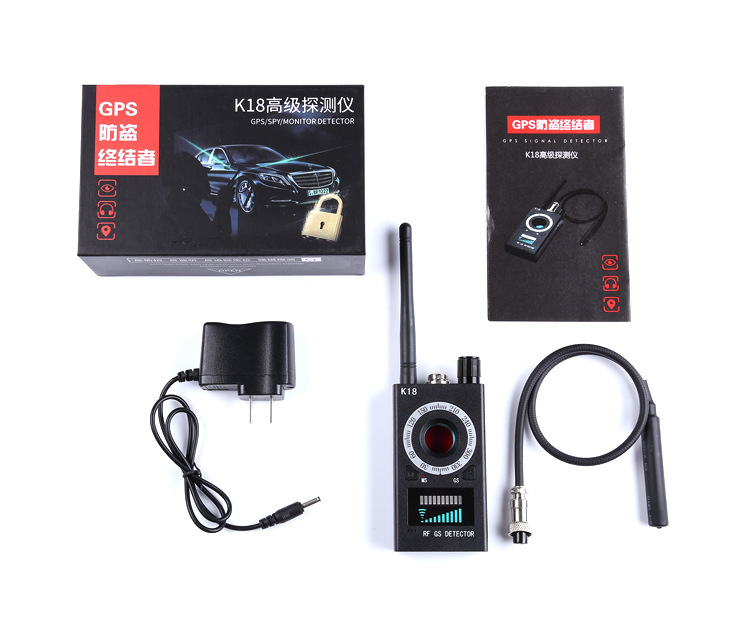 K18 1MHZ-6.5GHZ K18 GSM RF Signal Detector Anti-spy Detector Camera Wireless GPS Anti-sneak Shot Monitoring Positioning Detector - Famidy.com