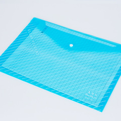 廠家直銷A4彩色透明文件袋 方格子資料袋 紐扣袋 按扣袋 公文袋