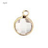 Accessory, glossy crystal, pendant, 12 colors, 12 month