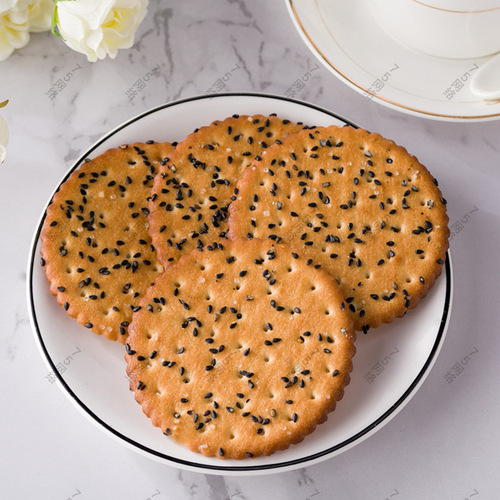 Source Factory Black Sesame Cookies Wholesale Loose Pack Cookies Nostalgic Snacks Leisure Food Sweet Thin Crispy Resilient Cookies