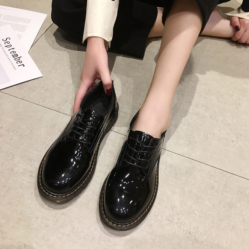 chic Net Red Same item Baby leather shoes 2019 new pattern Spring Retro British style black Mori girl Frenum Single shoes
