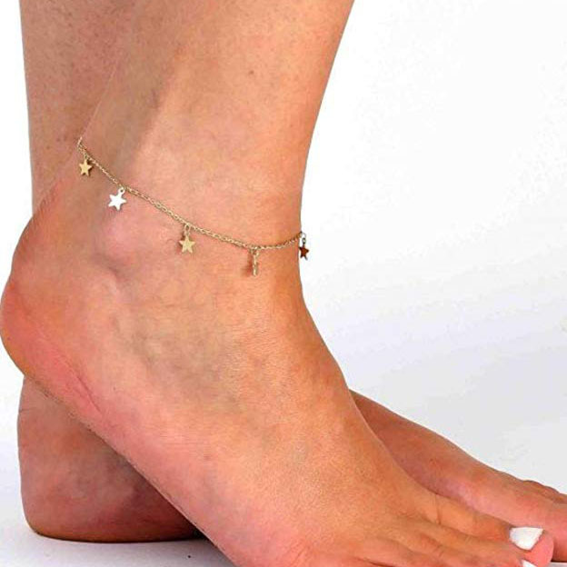 Simple Style Star Stainless Steel Women's Anklet display picture 2