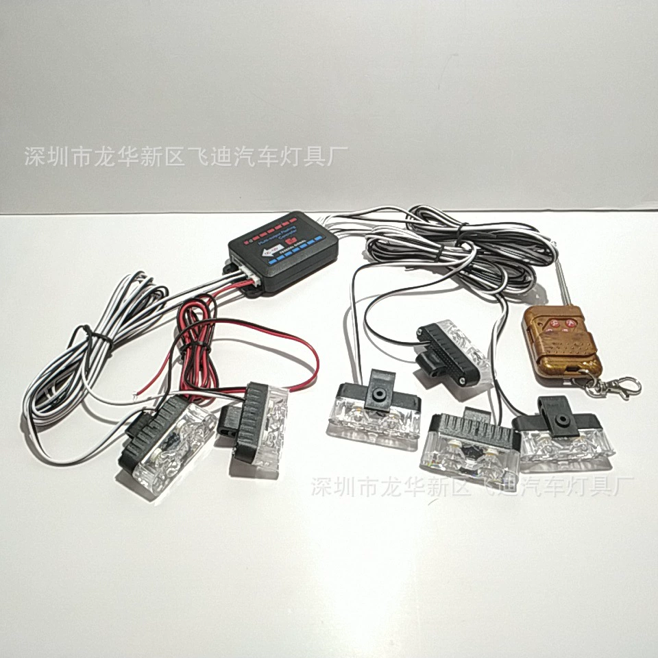 03040-6 бесплатное сверление беспроводной пульт дистанционного управления 6x 2LED A Six 12w12led в сети вспышка лампа стробоскоп 12V