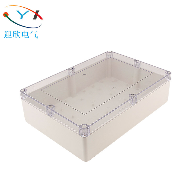 380*260*105mm 防水接线盒 F11透明盖塑料密封箱 防雨监控电源箱