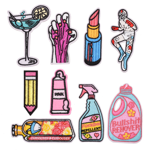 Junle New Cartoon Cloth Stickers Embroidered Chapter Embroidered Badge Patch Stickers Simple Universal Cloth Stickers Direct Sales with Pictures
