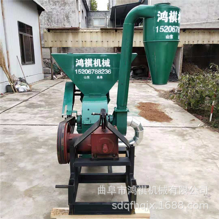 内黄县花生秧粉碎机图片饲料花生秧粉碎机鸿祺机械锤片稻壳粉碎机