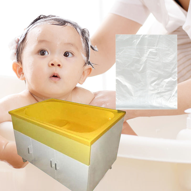 Children's bath film for swimming for bath, baby hygiene product for early age, monolithic plastic tub