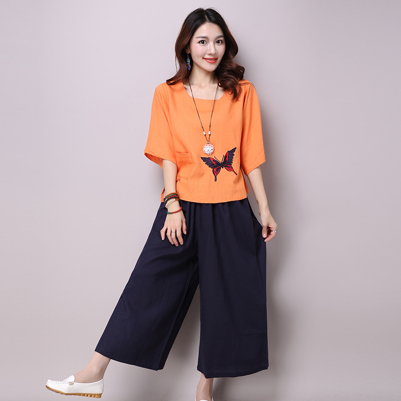 Costume femme en Coton et lin - Ref 3334032 Image 4