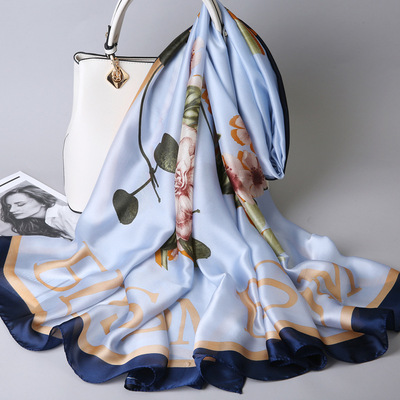 丝巾女百搭2019新款纱巾长款围巾韩版女秋冬季春夏披肩超大两用