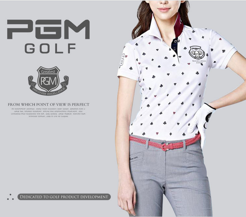 Bộ đồ golf nữ tay ngắn sọc mùa hè — YF075-màu xanh đậm, YF186 nữ sọc ngắn tay màu hồng trắng, YF186 nữ tay ngắn sọc xanh đậm trắng, YF075-màu đỏ hoa hồng chi tiết 19