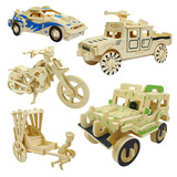 Деревянная игрушечная машина, реалистичная модель автомобиля, головоломка, игрушка, DIY, 3D