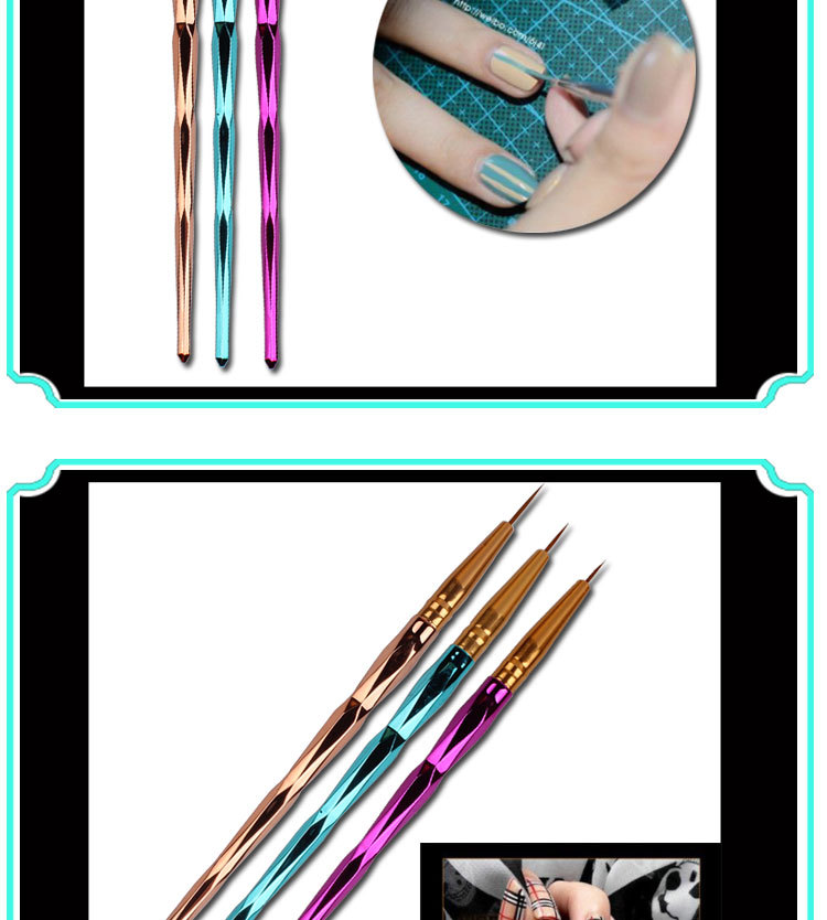 指甲勾画细毛笔