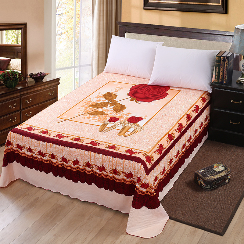 春夏新款加厚民族风床单一件代发 厂家直销斜纹磨毛床上用品批发