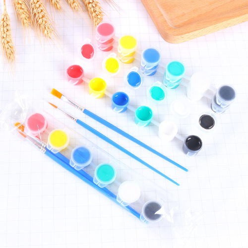 Wholesale 6 colors children's painting acrylic paint 3ml watercolor acrylic paint DIY blank kite paint