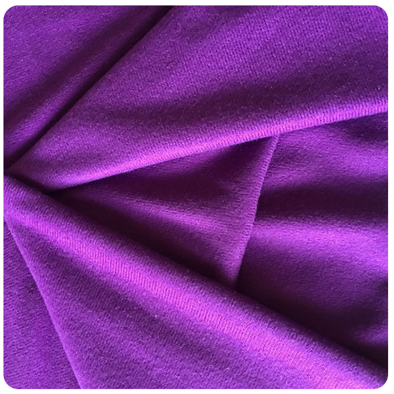 厂家供应涤纶天鹅绒 服装内里玩具鞋材绒布 染色经编起毛布