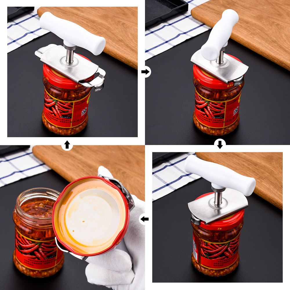 不锈钢开瓶器多功能旋转开罐器防滑拧盖器创意厨房用品跨境热销
