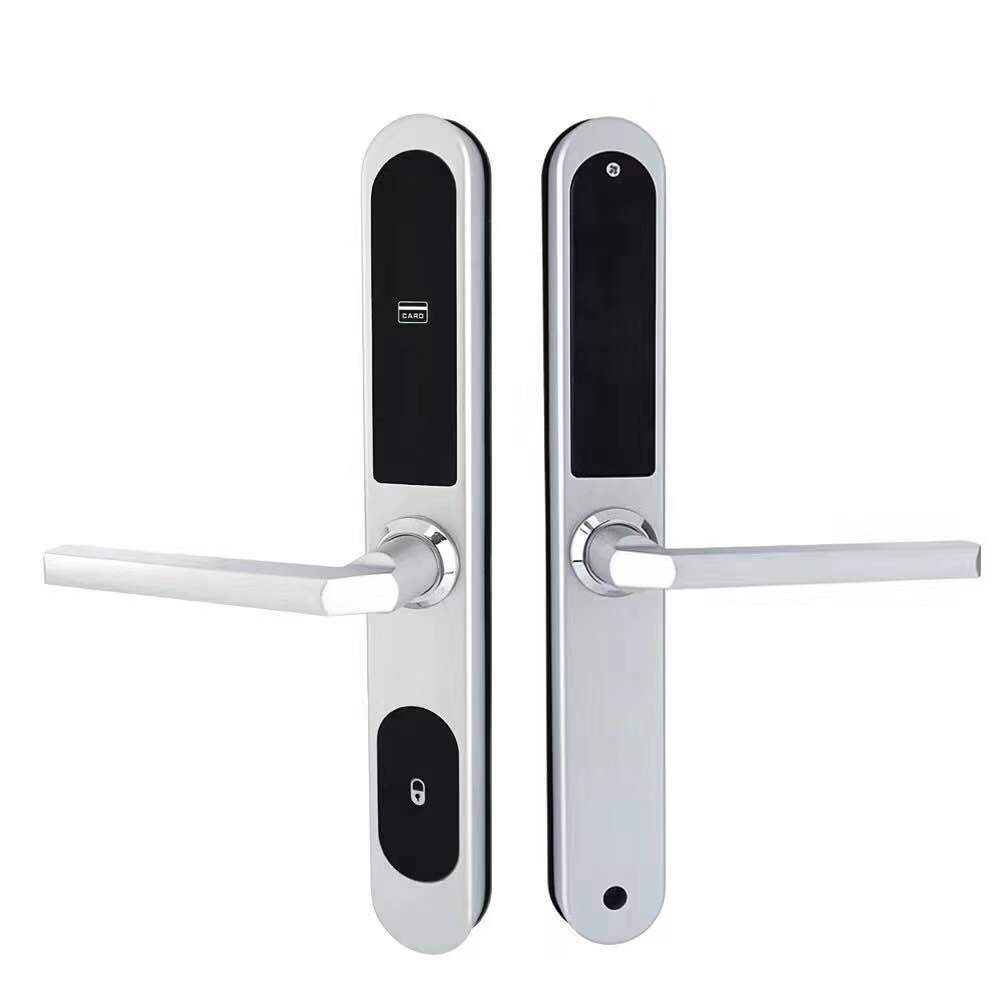 Factory direct sale hotel door lock smart lock narrow edge door insulated aluminum sensing electronic door lock hotel card lock magnetic card