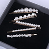 Fashionable hairgrip from pearl, cute set, Korean style