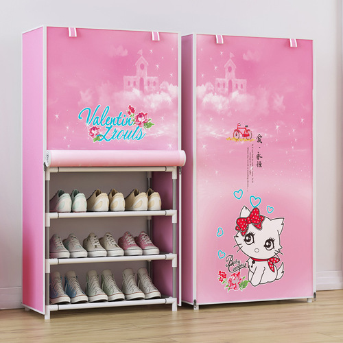 Simple shoe rack dustproof storage shoe cabinet storage rack assembly simple fashion creative cloth shoe cabinet bedroom foyer rack