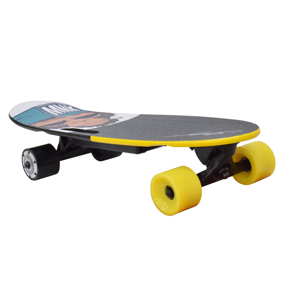 Factory direct four-wheel electric skateboard lightweight children's remote control skateboard walking Brush Street fashion small fish Board scooter