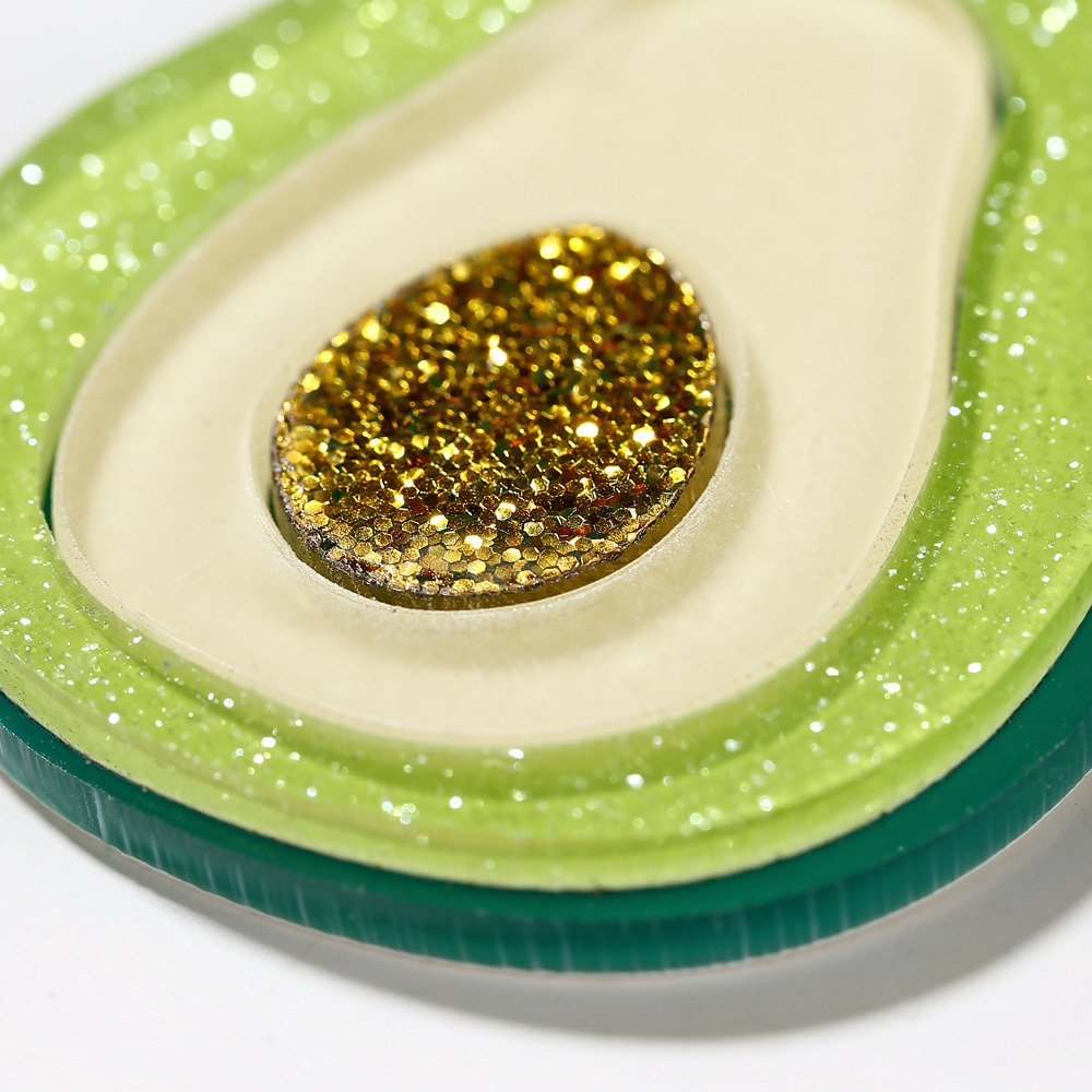 Fashion New Acrylic Avocado Fruit Green Earrings Cute Sweet Earrings Wholesale Nihaojewelry display picture 3