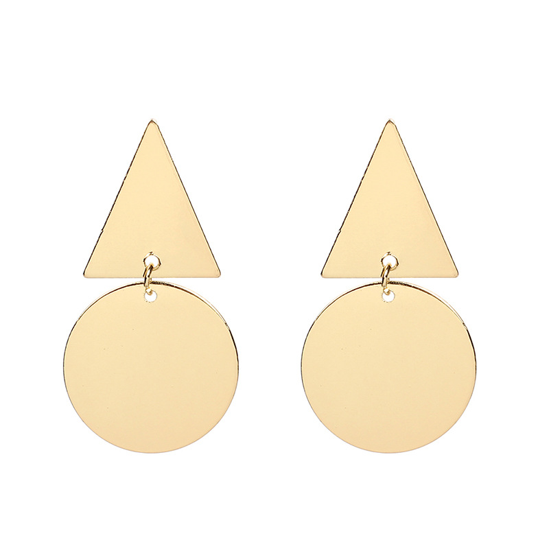 14g Weight Earrings Classification Wedding, Travel Occasion Women'S Gender Fashion Style Rose Gold, Gold, Silver Color European And American Earrings Design Sense Niche Female Earrings French Fashion Retro Elegance Geometric Simple Eardrops 1