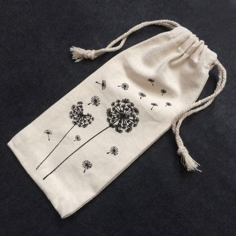 厂家定制环保收纳纯棉帆布卡通印花束口袋 涤纶束口背包袋印LOGO