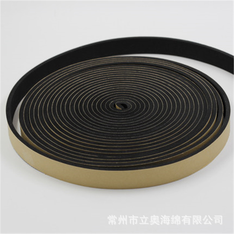 定制CR海绵密封条 阻燃减震橡胶条 氯丁自粘密封条 可定制尺寸