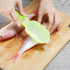 Home Kitchen Fish Scale Scraper with Cover Manual Fish Scale Remover Tool Fish Skinning Knife Fish Scale Removal Gadget