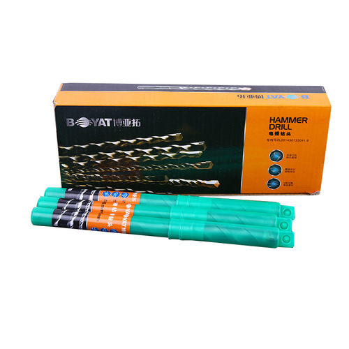 Boyatuo square handle electric hammer drill bit square impact drill bit through wall cement wall drilling concrete alloy drill bit