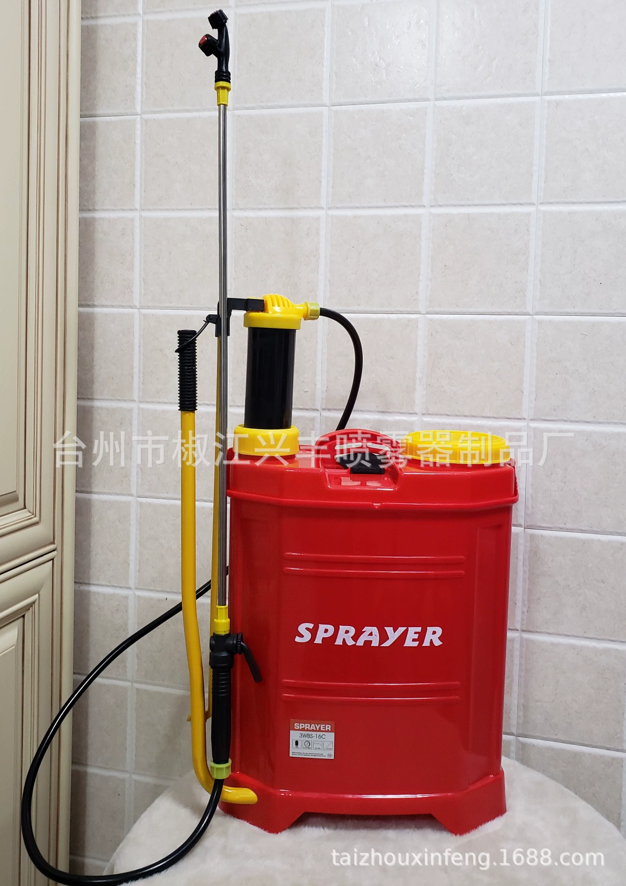 SD-02 экспортный 16-литровый восьмиугольный бочкообразный однотрубный опрыскиватель толстый 16L рюкзак ручной опрыскиватель большой красный