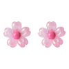 Ear clips, small universal earrings, flowered