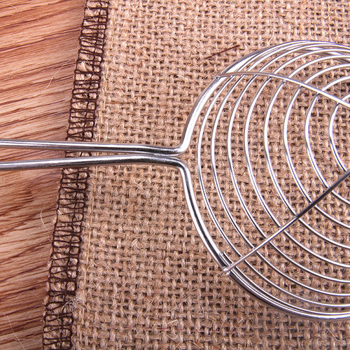 Stainless steel pearl milk tea colander, red handle pearl powder round spoon, hot pot spoon, deep net fishing, milk tea shop supplies