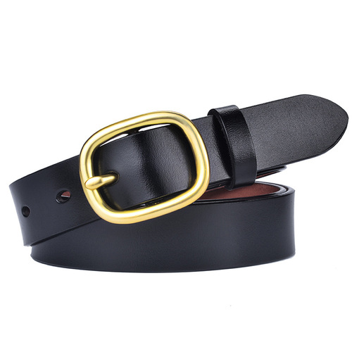  new women's belt genuine leather women's belt pure cowhide women's simple and versatile Korean style decoration manufacturer wholesale