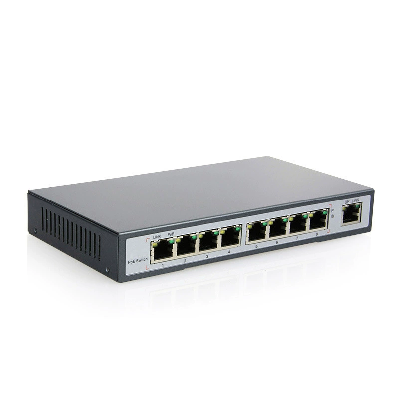 ONV-POE31008PS 8-портовый Ethernet POE питаемый 100М сетевой мониторинговый переключатель железный корпус