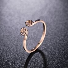 时尚潮人紧箍咒钛钢戒指女 简约玫瑰金爱你一万年黑悟空指环批发