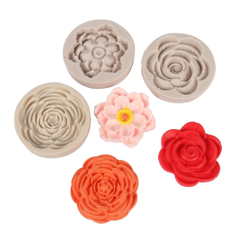 Molde de pastel Flor del ciruelo crisantemo molde de silicona Lotus Rose cake encaje fondant molde herramienta para hornear
