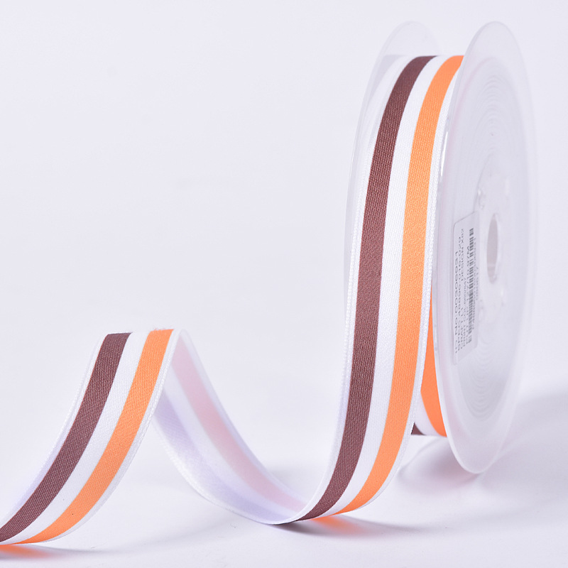 Yao Ming cinta de algodón de poliéster cinta a rayas DIY accesorios para el cabello material rojo, blanco y azul cinta de tres colores ropa accesorios textiles