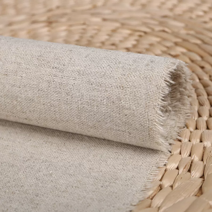 厂家直销 48*31亚麻棉混纺布 产地货源 手工麻布 鞋材箱包手袋布