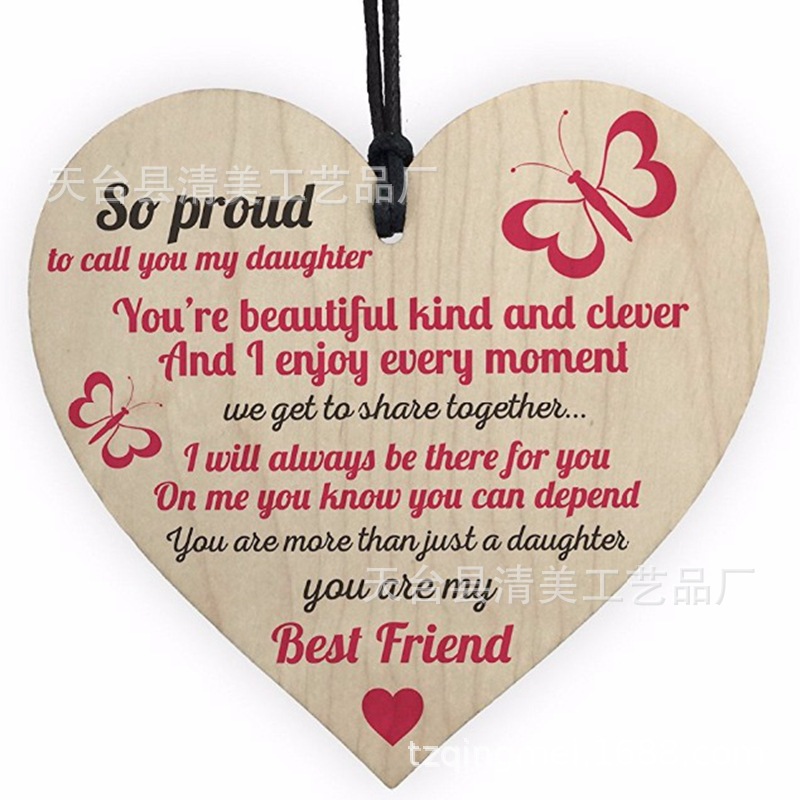 40 estilos nuevo 100mm amor madera chip colgante 1 Pack