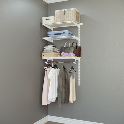 【十年质保】巧精灵开放式组合衣架纯环保金属衣柜小户型可定制|ms