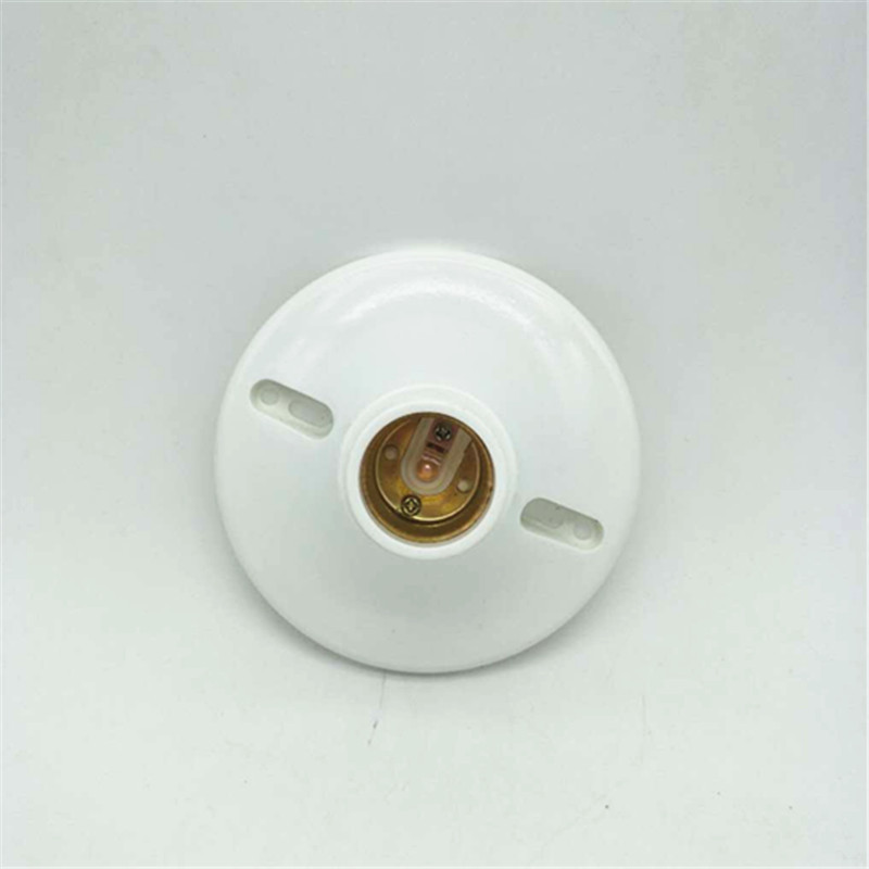 Suministro al por mayor de 11 cm cabeza de lámpara plana de plástico socket de lámpara resistente a la compresión e27 socket de lámpara de tornillo cabeza de lámpara plana