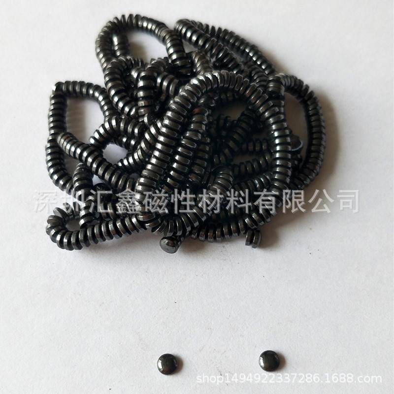 生产销售15mm磁疗石抛光面包磁球 烟嘴过滤器打孔面包磁铁 磁疗石